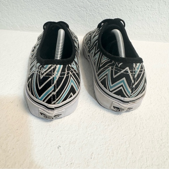 Vans M5.5 W7 Aqua Black White Stripe Low Classic Sneaker M5.5 W7 - Picture 3 of 7